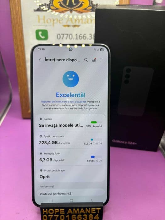 HOPE AMANET P2-Samsung s24 plus la cutie 256 GB/ 12 RAM Bucuresti Sectorul 5