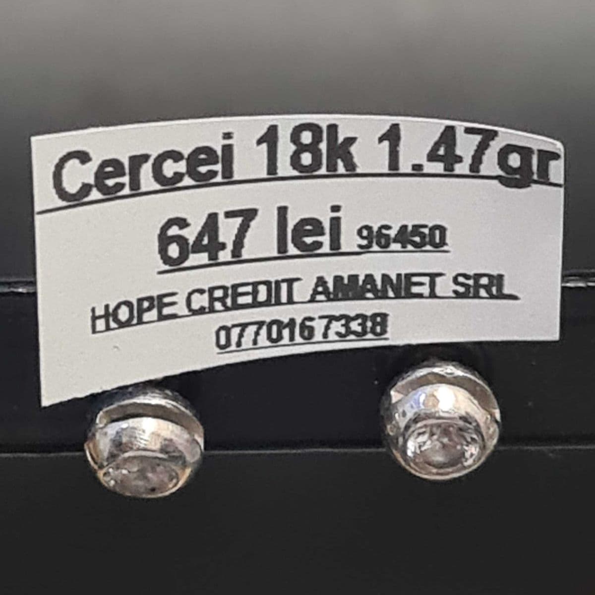 HOPE AMANET P8 Cercei de aur 18k 1.47gr Bucuresti Sectorul 6