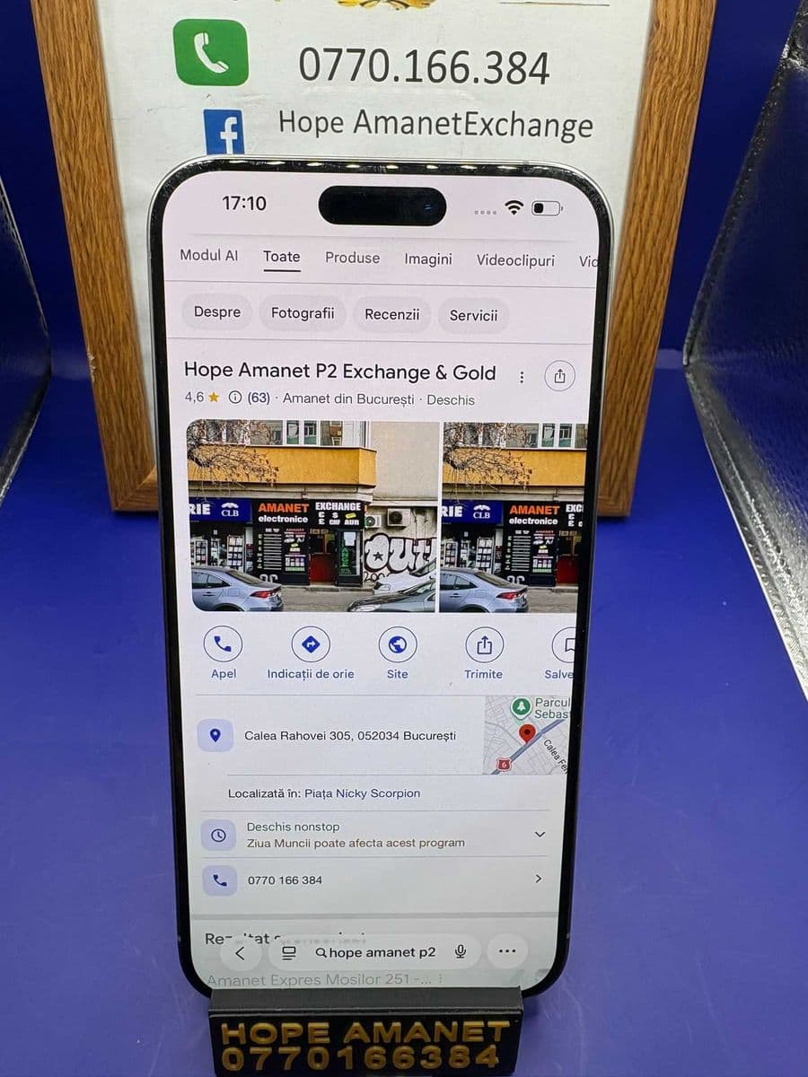 HOPE AMANET P2-Iphone 15 pro max zgariat ecrean 256 GB/85% BAT Bucuresti Sectorul 5