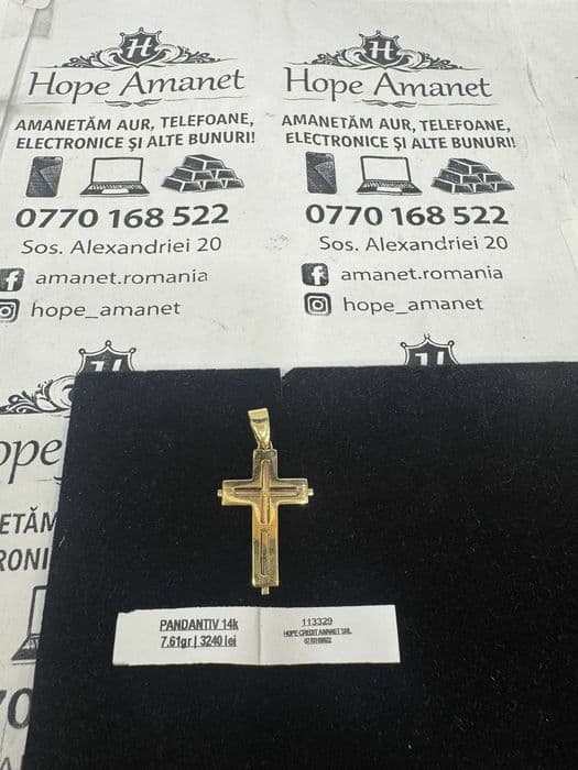 Hope Amanet P1/Cruce din aur 14k/COD-113329 Bucuresti Sectorul 5
