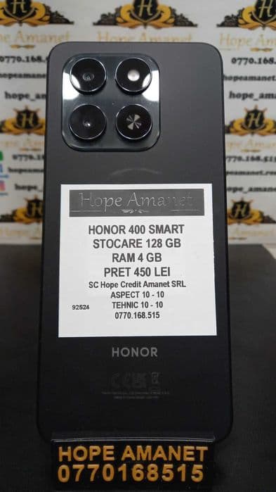 Hope Amanet P3 - HONOR 400 SMART 5G/STOCARE 128GB/RAM 4GB Bucuresti Sectorul 6