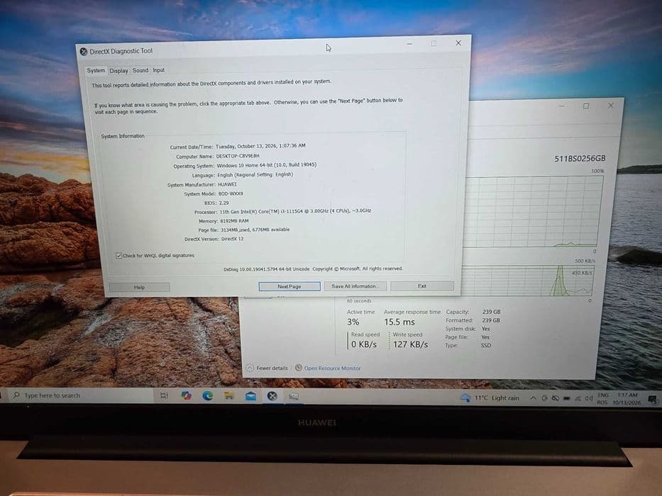 Hope Amanet P10/Laptop Huawei Matebook D15 i3 11th 8GB RAM Bucuresti Sectorul 6