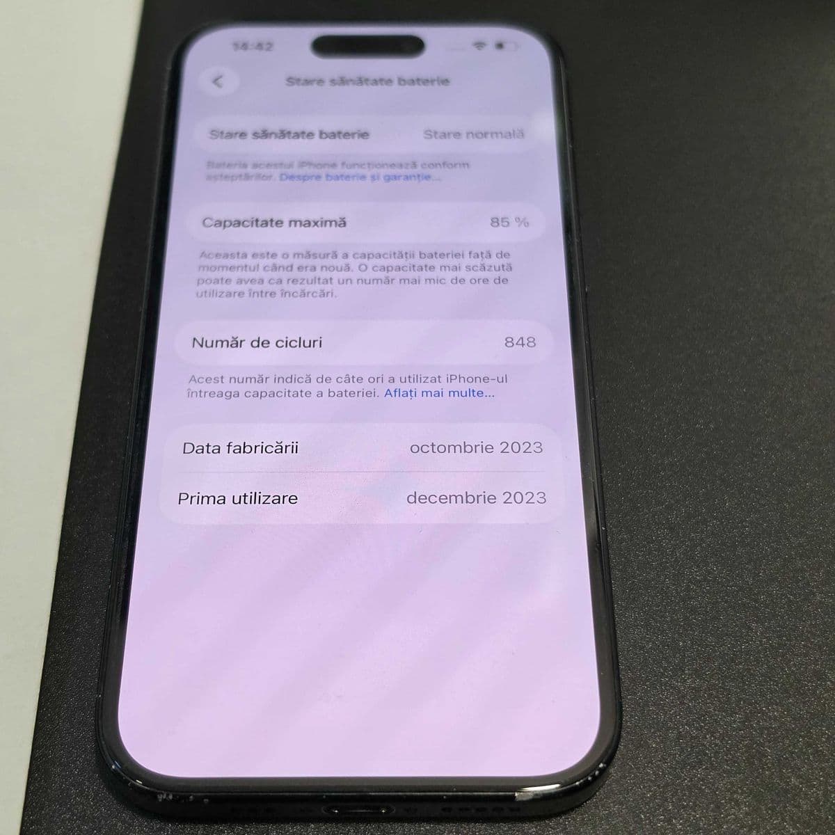 HOPE AMANET P8 Iphone 15 128 Gb 85 Baterie Bucuresti Sectorul 6