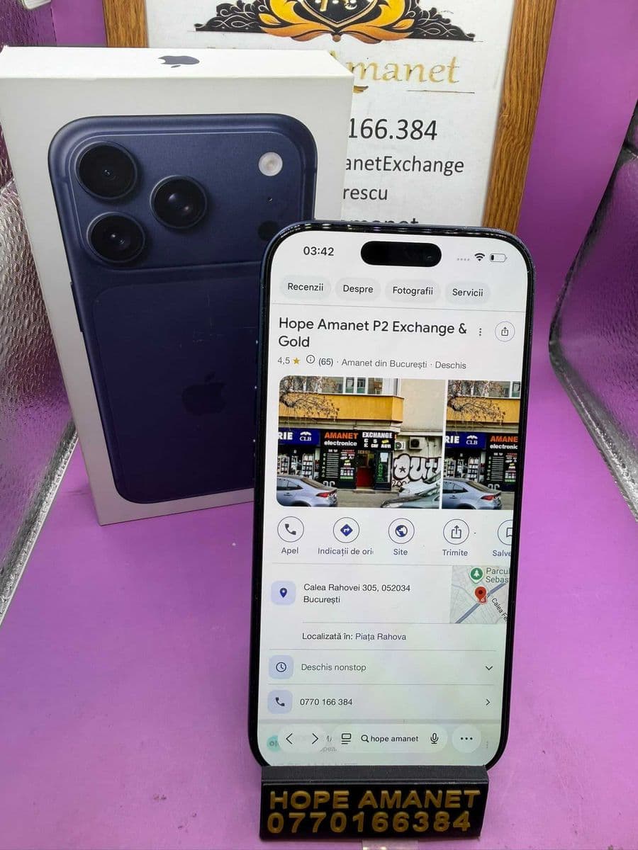 HOPE AMANET P2-Iphone 17 pro la cutie 256 GB/100% BAT-93 cicl Bucuresti Sectorul 5