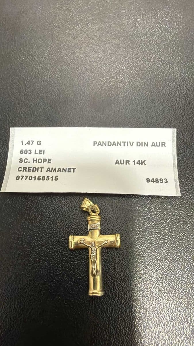 Hope Amanet P3 PANDANTIV AUR 14K 1.47G Bragadiru