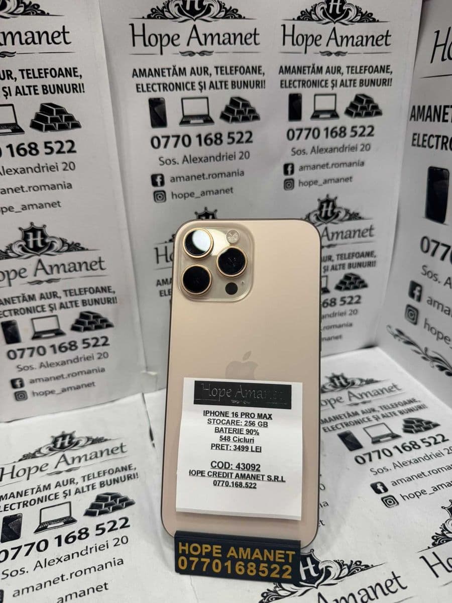 Hope Amanet P1/ iPhone 16 PRO MAX /COD 43092 Bucuresti Sectorul 5