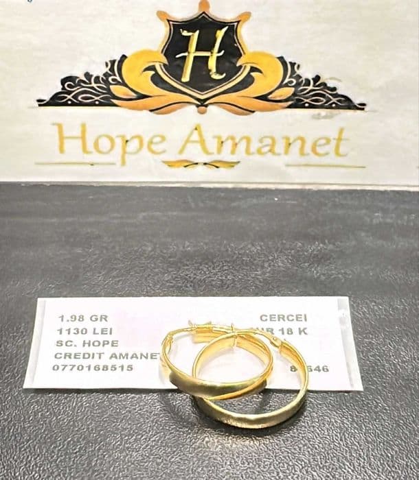 Hope Amanet P3 Cercei Aur 18 K 1.98 GR Bucuresti Sectorul 6