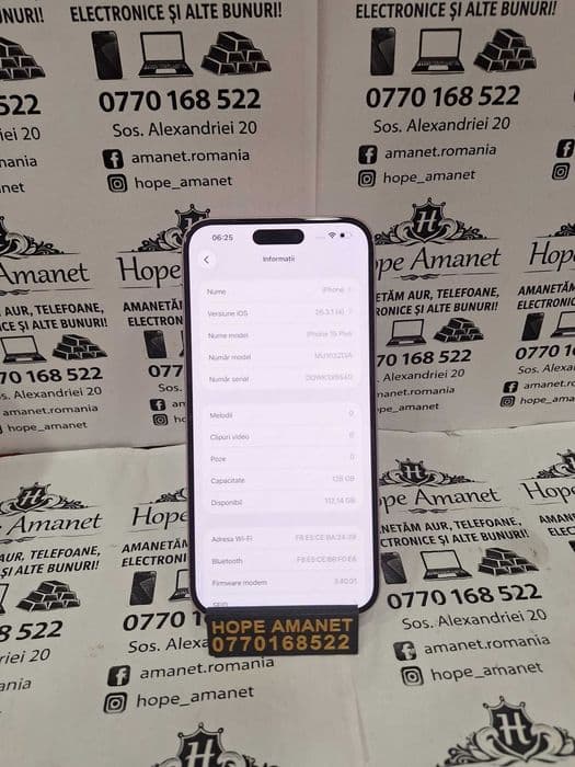 Hope Amanet P1/ iPhone 15 Plus 128 gb 87% #41574 Bucuresti Sectorul 6