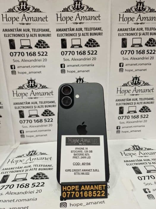 Hope Amanet P1/ IPHONE 16/ COD 40194 Bucuresti Sectorul 5