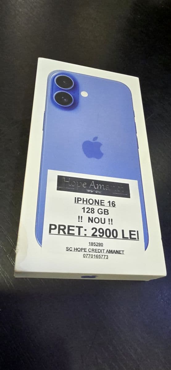 Hope Amanet P6 iphone 16 Nou 0 minute Bucuresti Sectorul 4