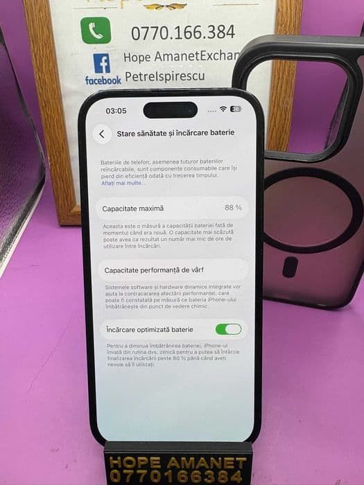 HOPE AMANET P2-Iphone 14 pro 128 GB/88% BAT Bucuresti Sectorul 6