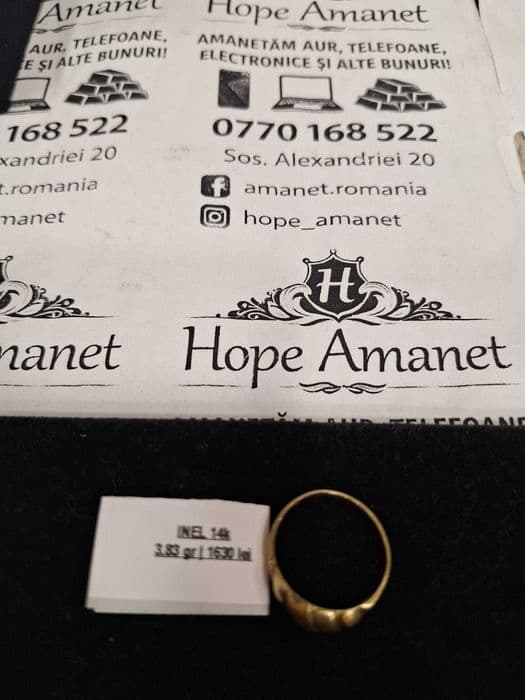 Hope Amanet P1/Inel dama AUR Galben 14K/COD 102580/61mm Bucuresti Sectorul 5