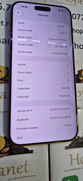 Hope Amanet P6 iphone 17 Pro Max Bucuresti Sectorul 4