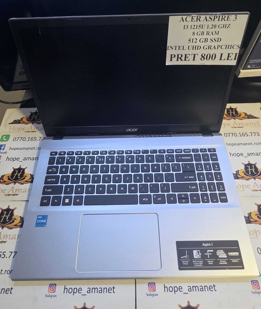 Hope Amanet P6 LAPTOP ACER ASPIRE 3 #177427 Bucuresti Sectorul 4