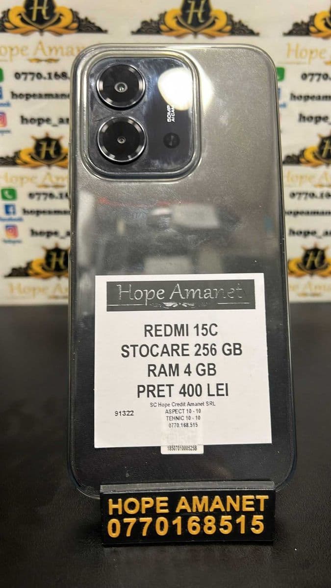 Hope Amanet P3 REDMI 15C 256GB / 4GB RAM Bucuresti Sectorul 6
