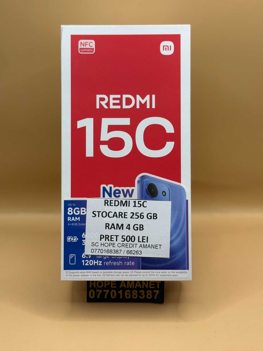Hope Amanet P4 / REDMI 15C 256GB 4 RAM Bucuresti Sectorul 1
