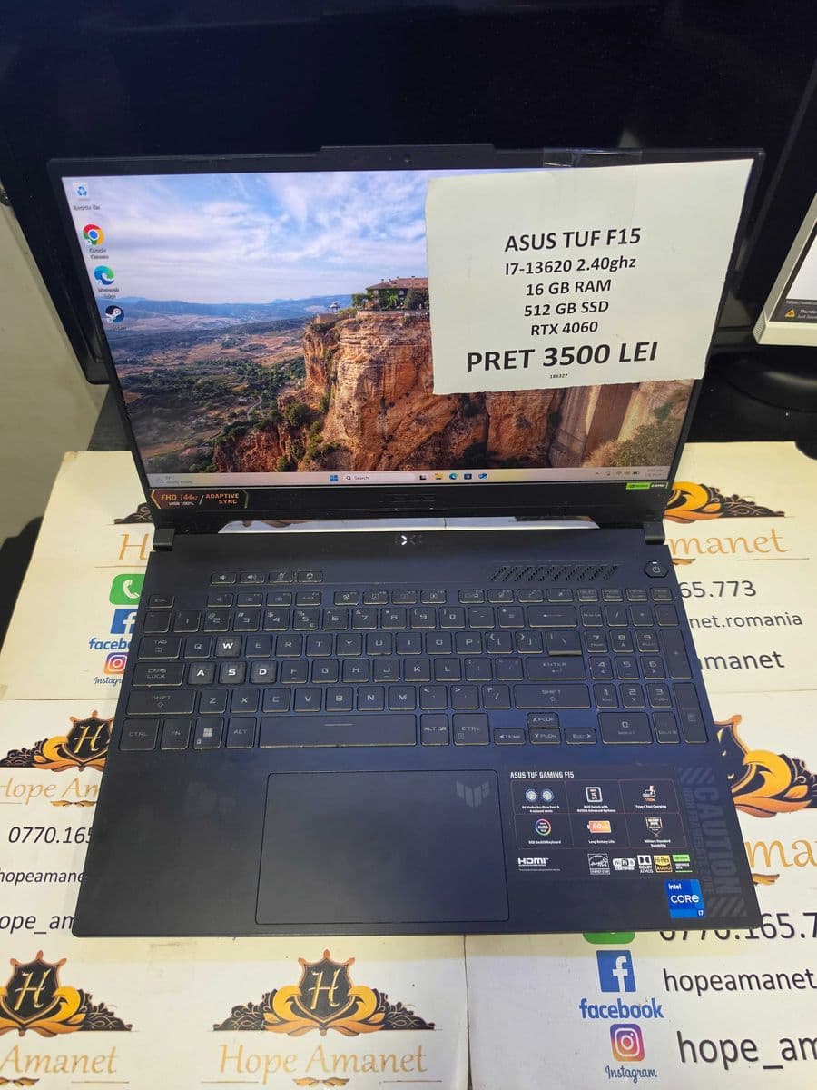 Hope Amanet P6 LAPTOP ASUS TUF F15 i7 gen 13 #186327 Bucuresti Sectorul 4