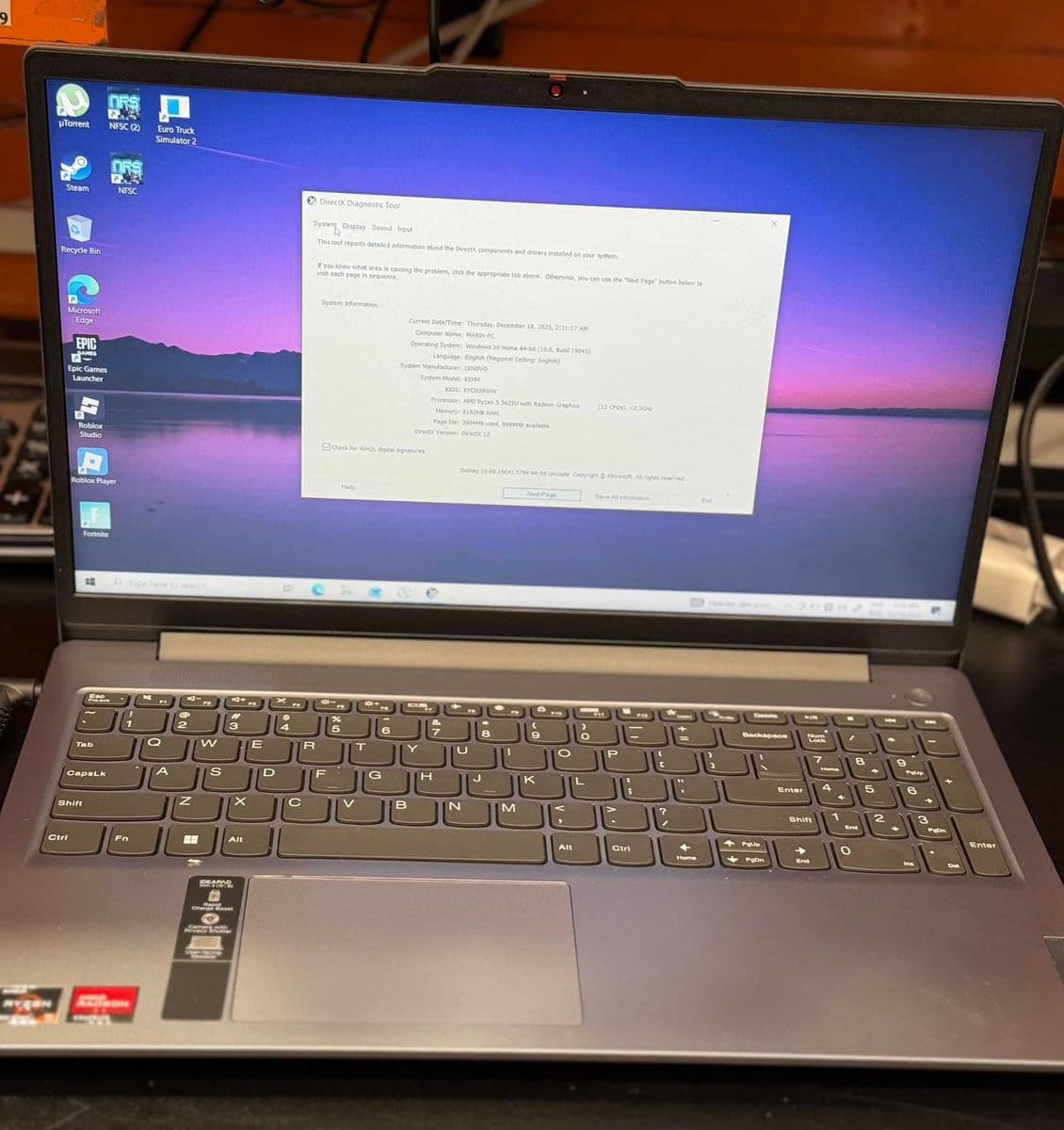 HOPE AMANET P2 - Lenovo ideapad Slim3 / Amd Ryzen 5 5625U / 8 GB Ram Bucuresti Sectorul 5