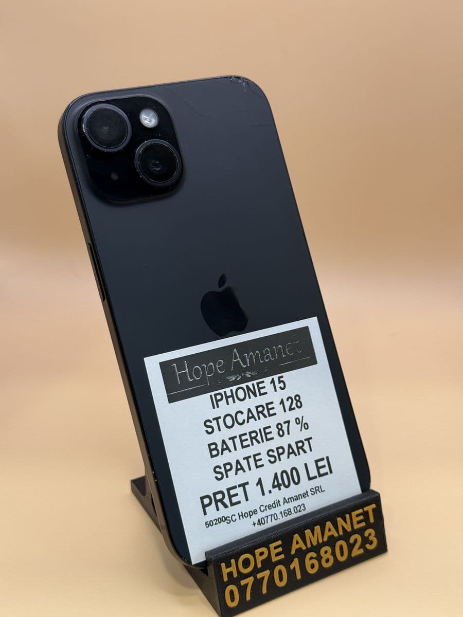 Hope Amanet P7 Iphone 15 128 Gb Spate Spart Bucuresti Sectorul 6