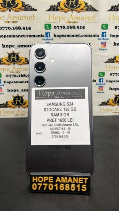Hope Amanet P3 SAMSUNG S24 128GB / 8 GB RAM Bucuresti Sectorul 6