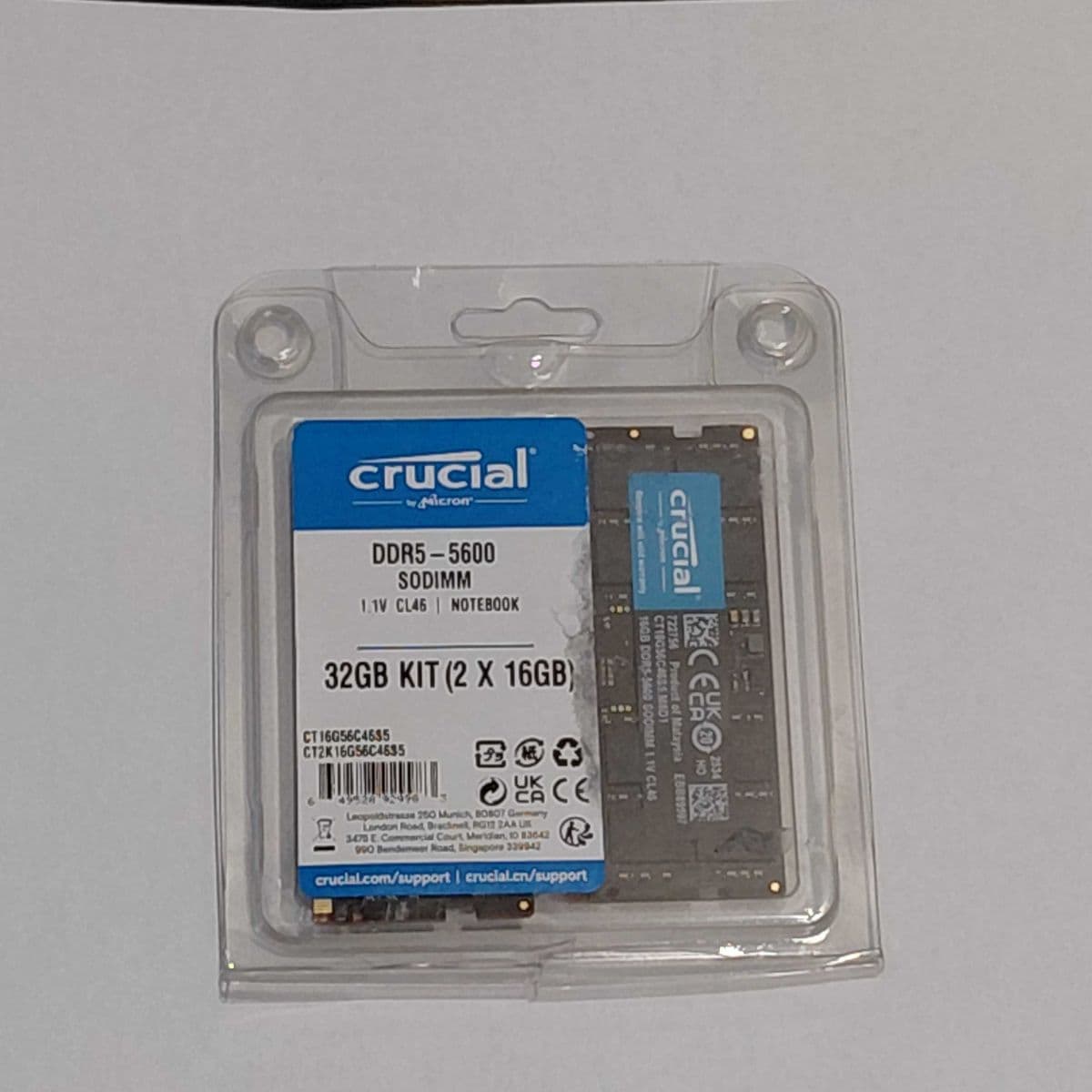 Hope Amanet P8 Crucial Kit 32GB DDR5 / 2x 16GB 5600MHz / Laptop Bucuresti Sectorul 6