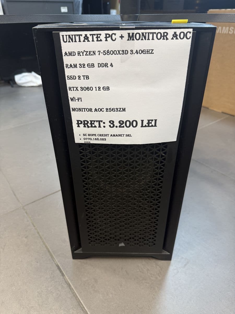Hope Amanet P7 Unitate Gaming cu Monitor Aoc Bucuresti Sectorul 6