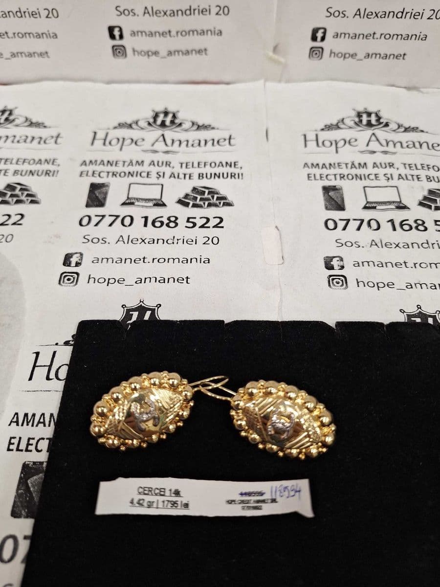Hope Amanet P1/CERCEI aur 14k/4.42gr Bucuresti Sectorul 5