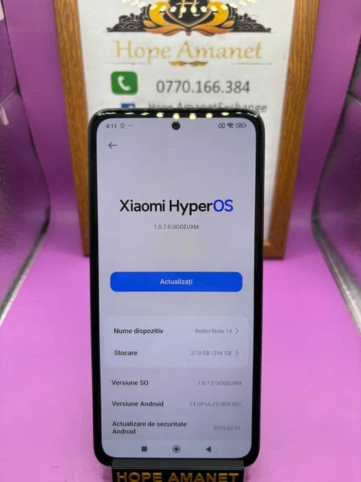 HOPE AMANET P2-Redmi note 14 256 GB/8 RAM Bucuresti Sectorul 5