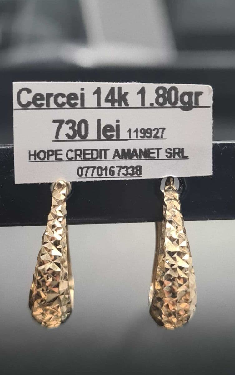 HOPE AMANET P8 Cercei de aur 14k 1.80 gr Bucuresti Sectorul 6