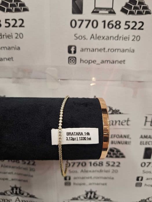 Hope Amanet P1/BRATARA AUR 14K/COD 102577/19 cm Bucuresti Sectorul 5