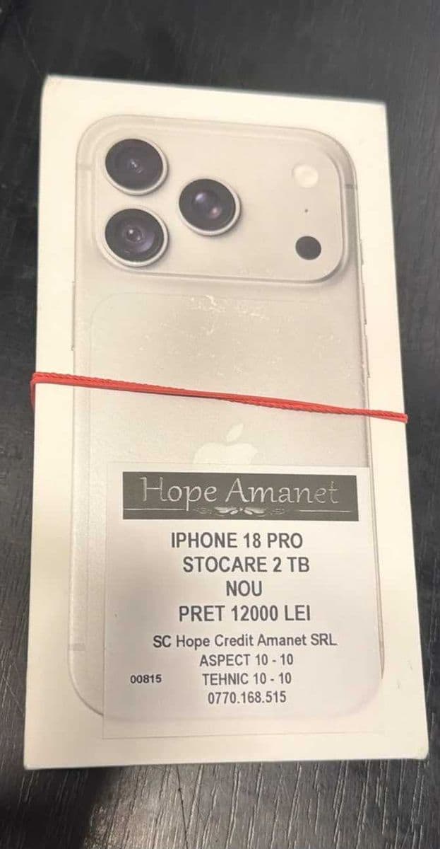 Hope Amanet P3 Iphone 18 PRO 2TB NOU Bucuresti Sectorul 6