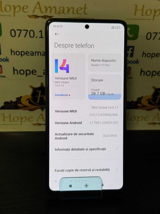 Hope Amanet P10/XIAOMI 11T PRO 128GB Bucuresti Sectorul 6