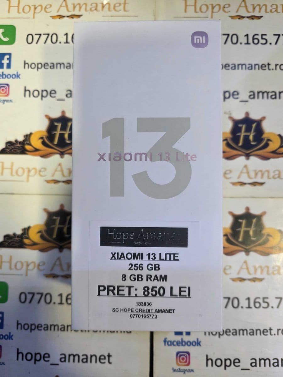 Hope Amanet P6 XIAOMI 13 LITE NOU !!! Bucuresti Sectorul 4