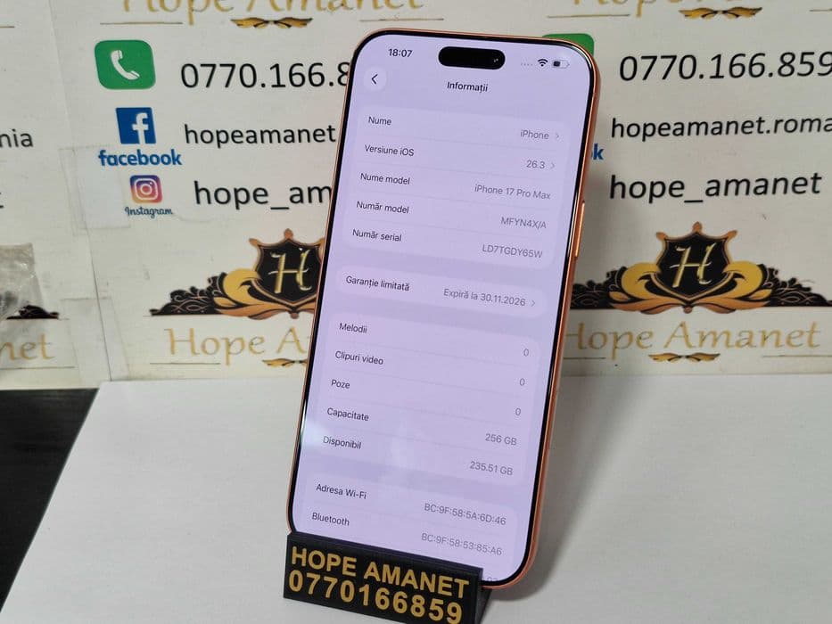 Hope Amanet P10/iPhone 17 Pro Max 256GB Garantie Apple Bucuresti Sectorul 5