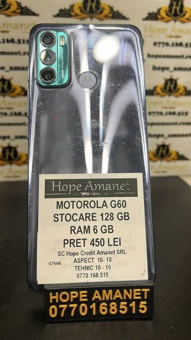 Hope Amanet P3 Motorola G60 128GB / 6GB RAM Bucuresti Sectorul 6