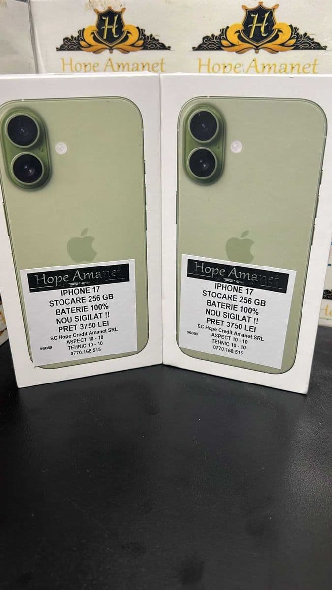 Hope Amanet P3 Iphone 17 256 GB / BATERIE 100% SIGILAT !! Bucuresti Sectorul 6
