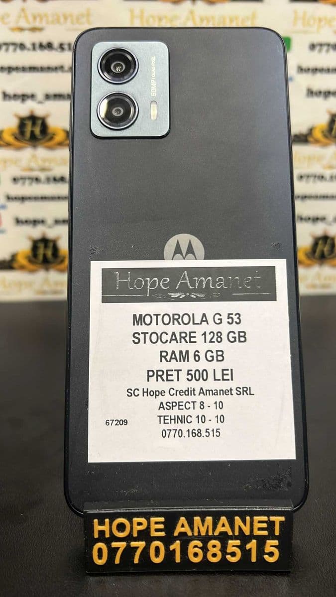 Hope Amanet P3 MOTOROLA G53 128GB / 6GB RAM Bucuresti Sectorul 6