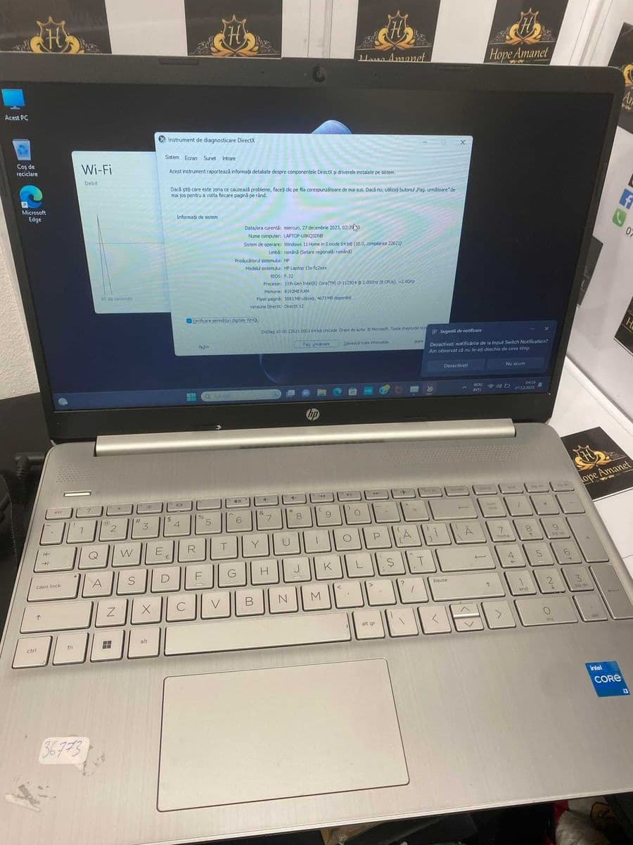 Hope Amanet P5-Laptop HP 15S-FQ2063NQ, I3-1125G4/RAM 8 GB/SSD 256 Bucuresti Sectorul 6