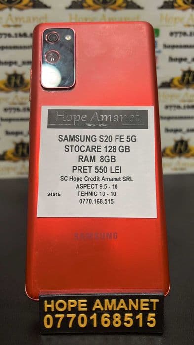 Hope Amanet P3 Samsung S20 FE 5G 128GB / RAM 8GB Bucuresti Sectorul 6