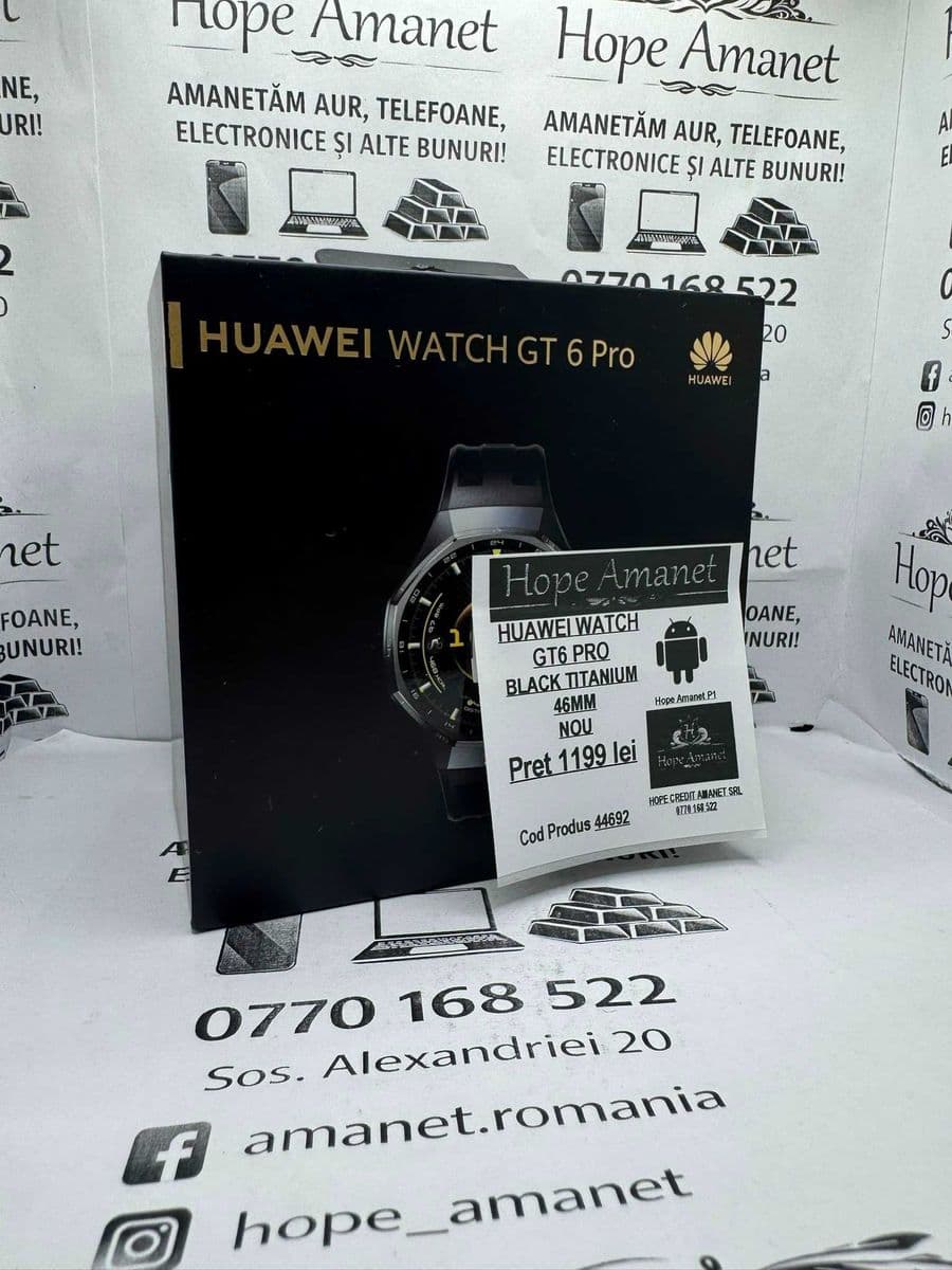 Hope Amanet P1/ HUAWEI WATCH GT6 PRO 46MM ! NOU ! / COD 44692 Bucuresti Sectorul 5