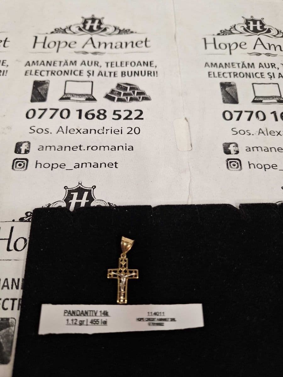Hope Amanet P1/CRUCE aur 14k/1.12gr Bucuresti Sectorul 5