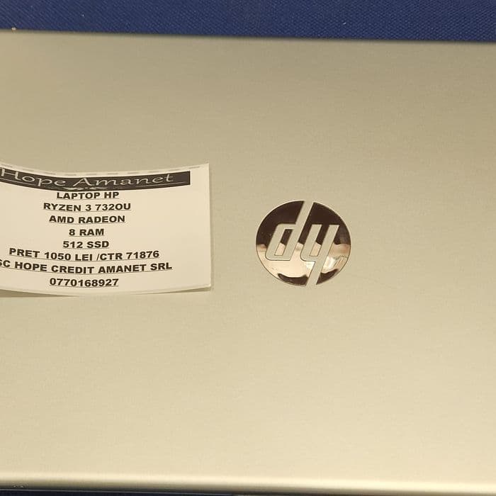 Hope Amanet P11-Laptop Hp/Ryzen 3-7320u/8Ram/512Ssd/Amd Radeon/garantie Bucuresti Sectorul 2