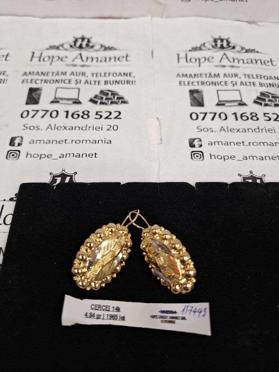 Hope Amanet P1/CERCEI aur 14k/4.84gr Bucuresti Sectorul 5
