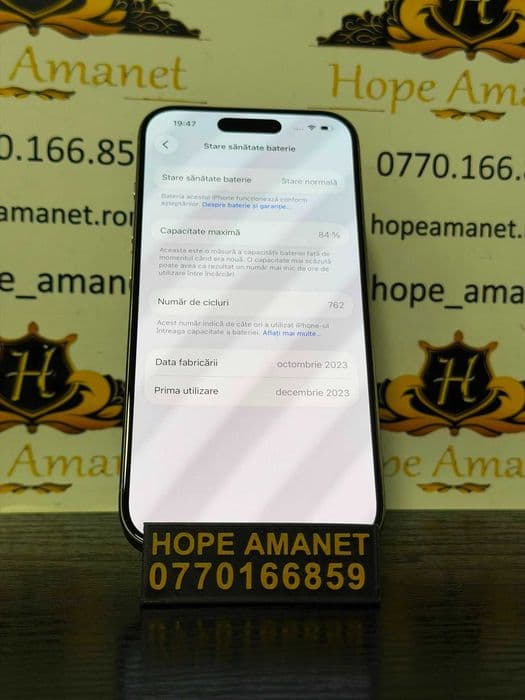 Hope Amanet P10/IPHONE 15 PRO 128 GB BATERIE 84% Bucuresti Sectorul 5