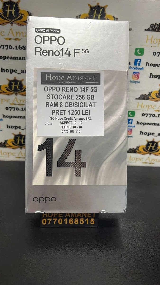 Hope Amanet P3 Oppo Reno 14F SiGiLAT Bucuresti Sectorul 6