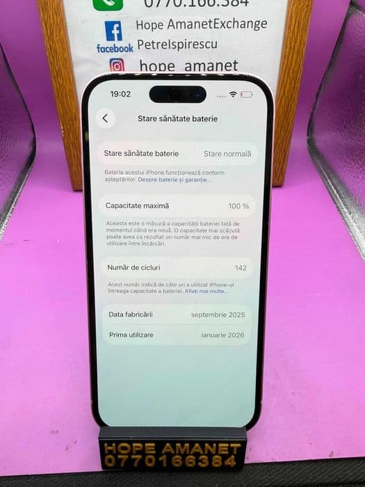 HOPE AMANET P2-Iphone 15 128 GB/100% BAT Bucuresti Sectorul 5