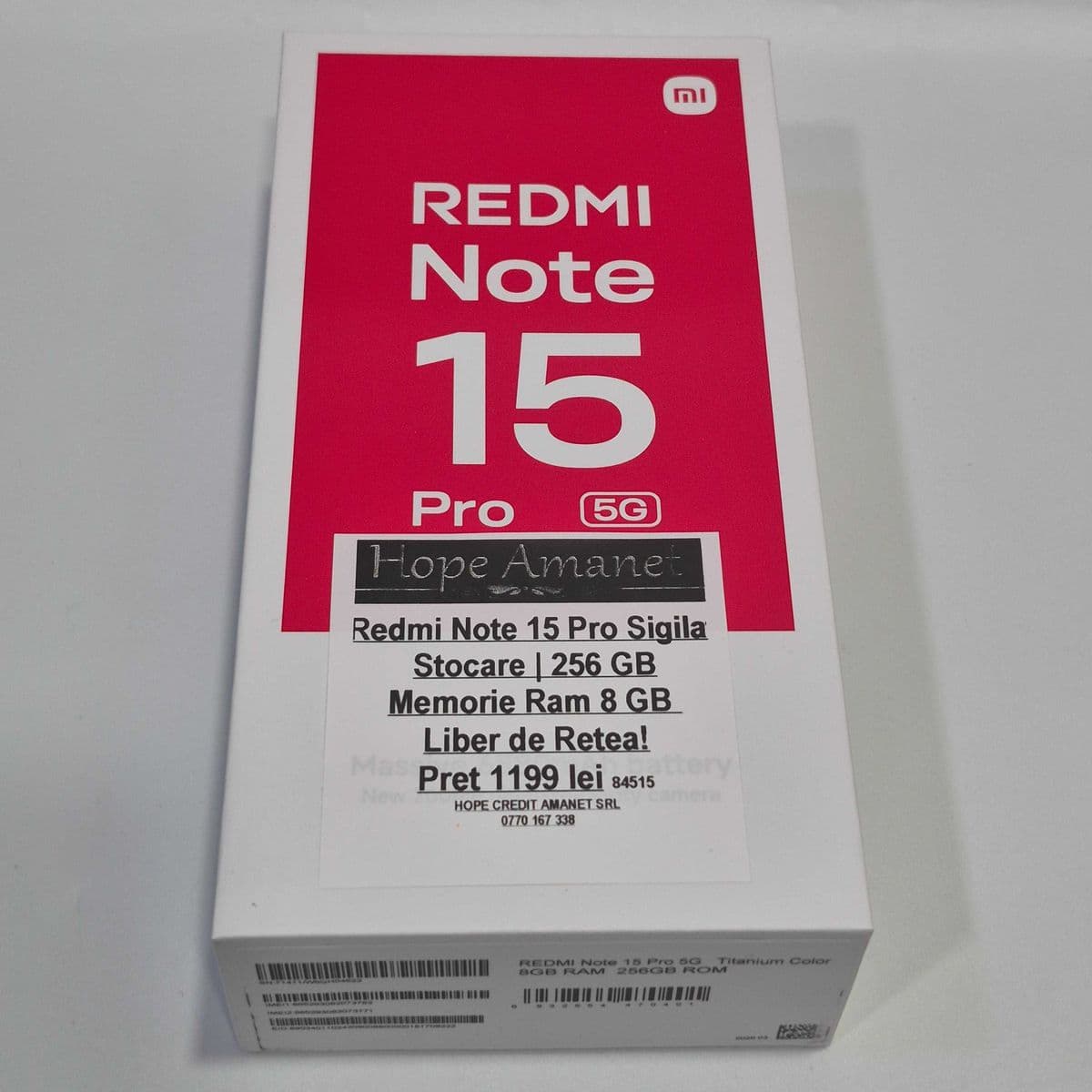 HOPE AMANET P8 Redmi Note 15 Pro 256 Gb 8 Gb Ram Sigilat Bucuresti Sectorul 6
