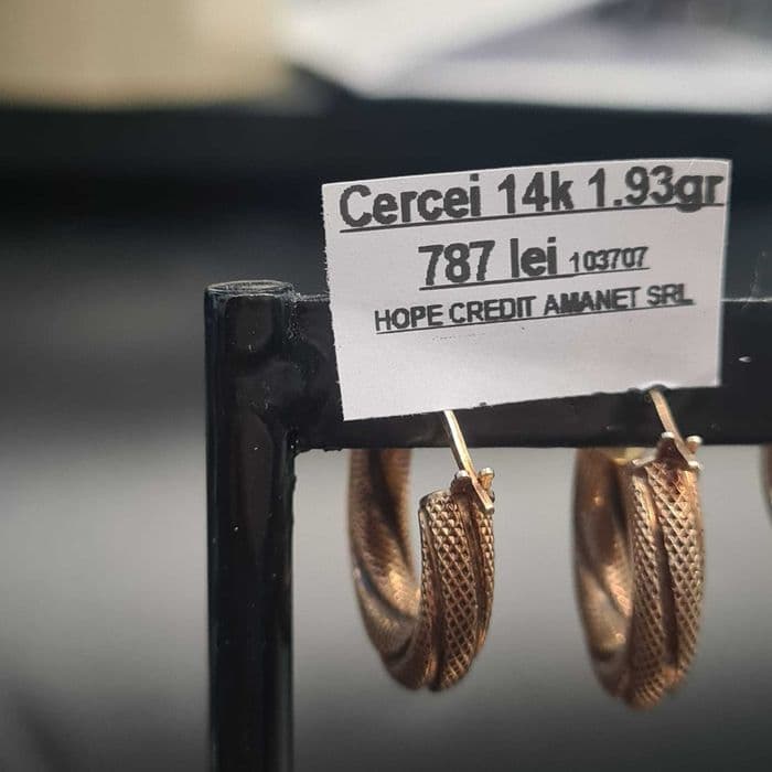 HOPE AMANET P8 Cercei de aur 14k 1.93 gr Bragadiru
