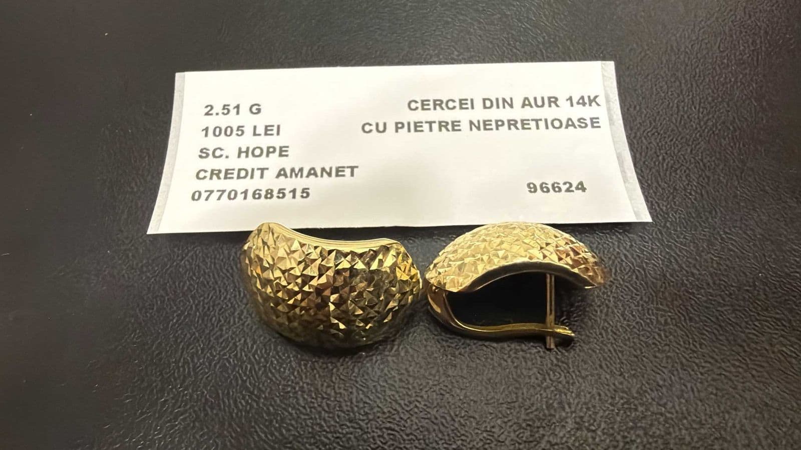 Hope Amanet P3 CERCEI DIN AUR 14K 2.51G Bucuresti Sectorul 6