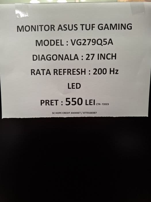 Hope Amanet P4-Monitor Asus Tuf Gaming 200Hz 27Inch Bucuresti Sectorul 1